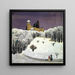 Château de Birseck sous la neige - Fritz Baumann — kehystetty taideteos seinällä