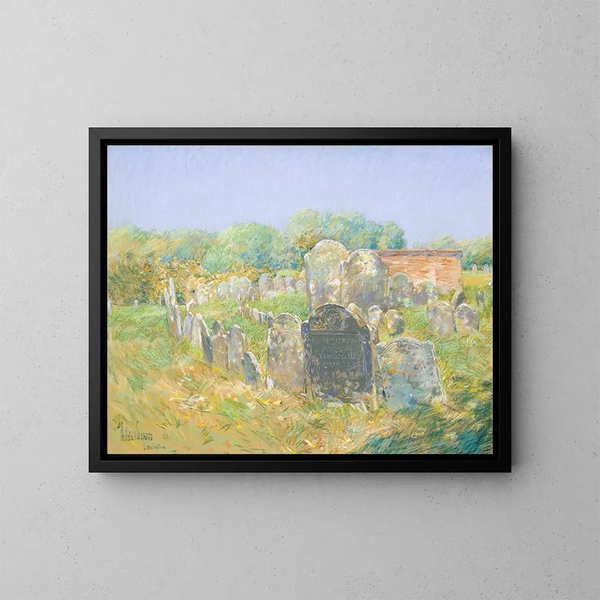 Cimetière colonial à Lexington - Childe Hassam — kehystetty taideteos seinällä