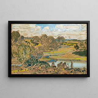 Childe Hassam - Extensive Landscape With River.webp