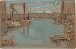 Childe Hassam - North River Dock New York.webp