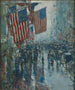 Sadepäivä Fifth Avenuella - Childe Hassam — näkymä teoksesta