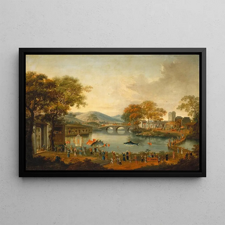 Chinese Qing Dynasty - Procession by a Lake.webp