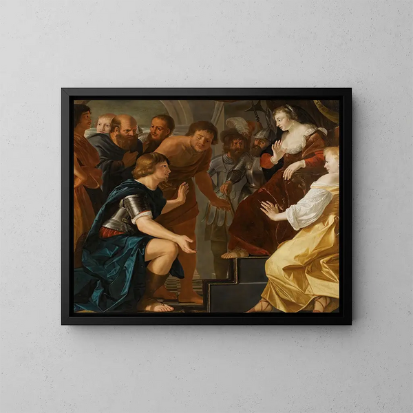 Énée taking leave of Dido - Christiaen van Couwenbergh — kehystetty taideteos seinällä