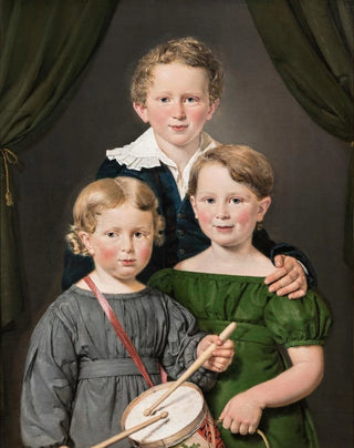 Christian Albrecht Jensen - Hans and Bolette Puggaards three children.webp