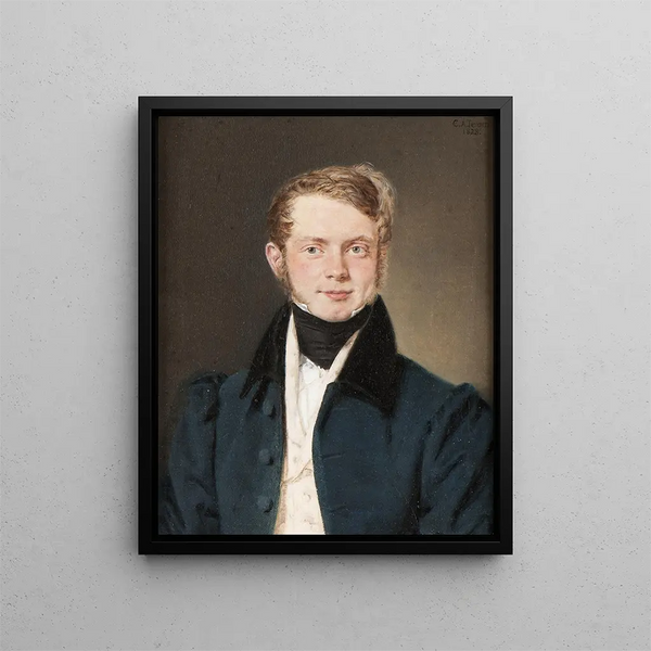 Portrait d'homme - Christian Albrecht Jensen — kehystetty taideteos seinällä
