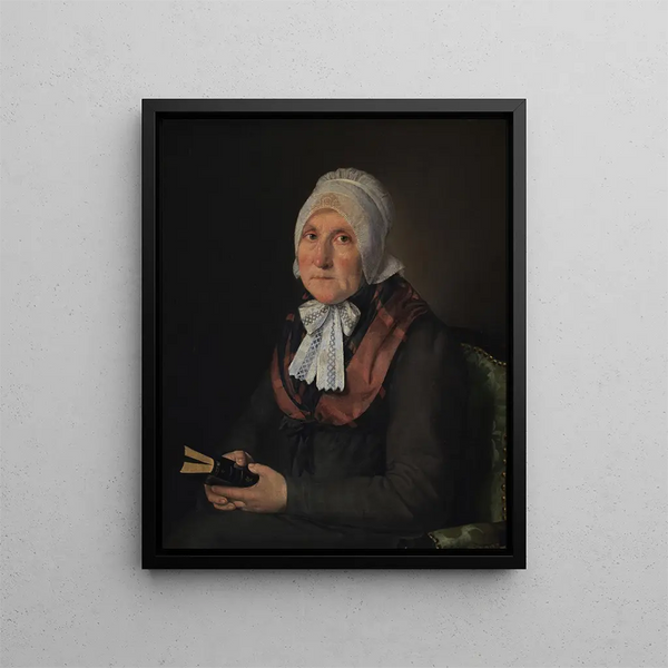 Maria Magdalena Jensen née Jessen la mère des artistes - Christian Albrecht Jensen — kehystetty taideteos seinällä