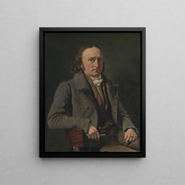 Autoportrait - Christian Albrecht Jensen — kehystetty taideteos seinällä