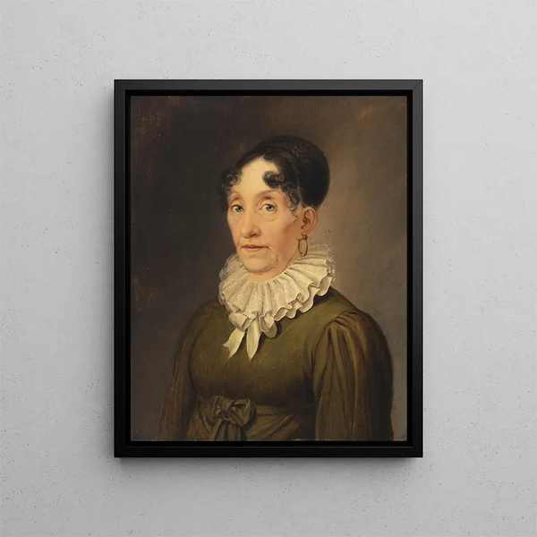 Portrait de femme avec bague et collier pipe - Christian August Lorentzen — kehystetty taideteos seinällä