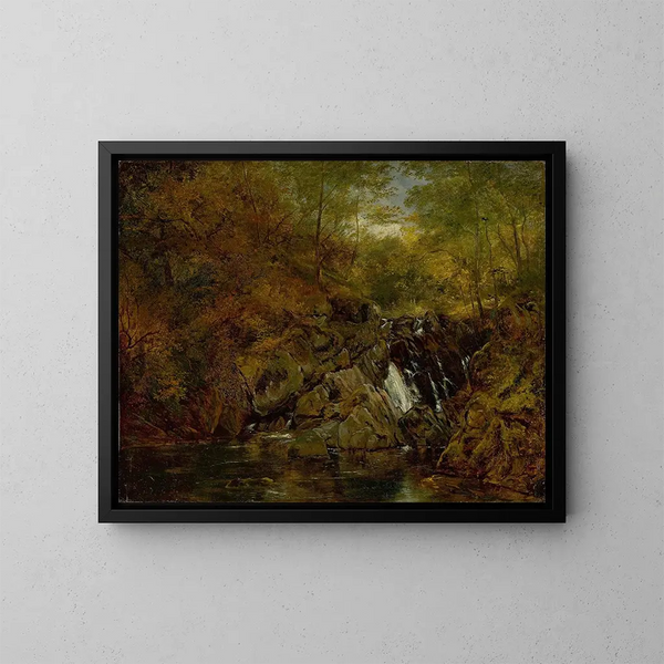 Ruisseau de montagne - Christian Friedrich Gille — kehystetty taideteos seinällä