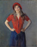 Oda Krohg b. Lasson - Christian Krohg — näkymä teoksesta