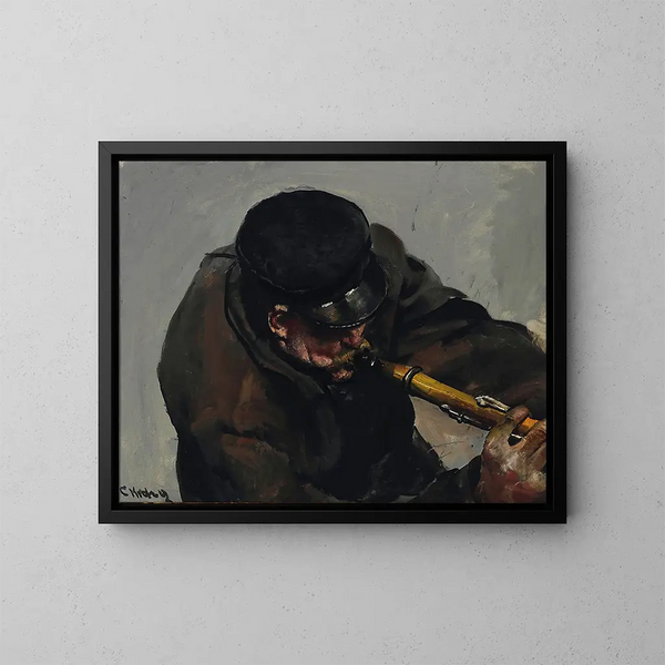 Le Musicien - Christian Krohg — kehystetty taideteos seinällä