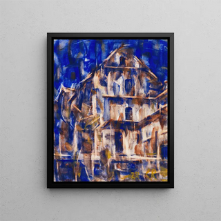 Maisons tessinoises I - Christian Rohlfs — kehystetty taideteos seinällä