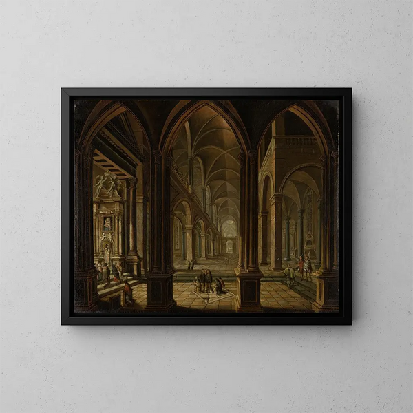 Kirkon sisämaalaus - Christian Stöcklin — kehystetty taideteos seinällä