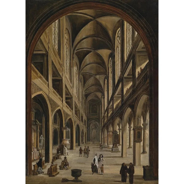 Kirkon sisämaalaus - Christian Stöcklin — kehystetty taideteos seinällä