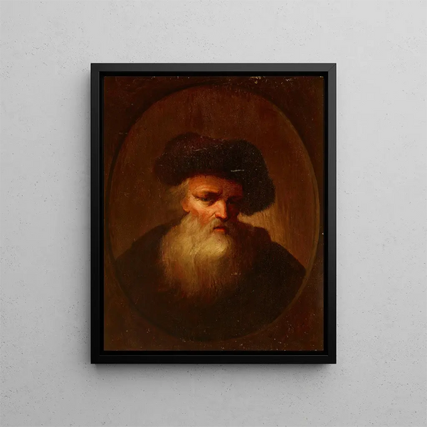 Muotokuva vanhuksesta - Christian Wilhelm Ernst Dietrich — kehystetty taideteos seinällä