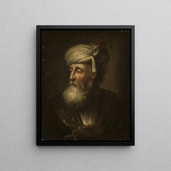 Portrait of an Old Man (Cas Conflict) - Christian Wilhelm Ernst Dietrich — kehystetty taideteos seinällä