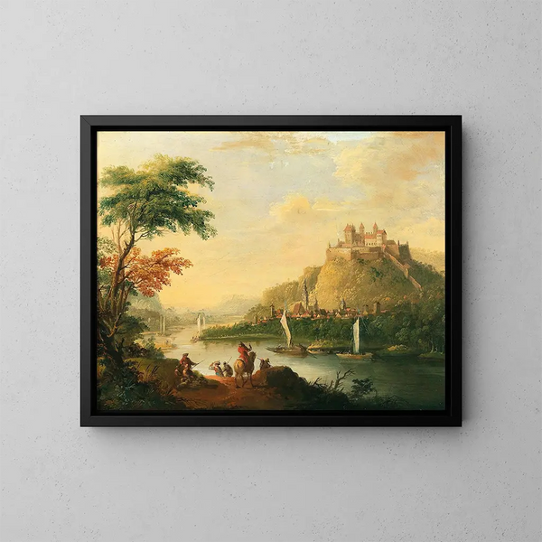 Vue de Dresde - Christian Wilhelm Ernst Dietrich — kehystetty taideteos seinällä