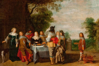 Christoffel Jacobsz van der Lamen - Company at the Table in a Park.webp