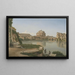 Näkymä Tiber-joen yli Trasteverestä kohti Pyhän Anselmin linnaa - Christoffer Wilhelm Eckersberg — kehystetty taideteos seinällä