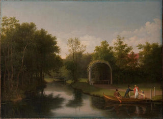 Christoffer Wilhelm Eckersberg - Arbour in the park of Sanderumgrd manor.webp