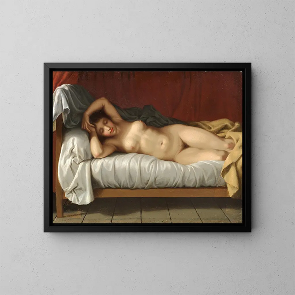 Modèle couché - Christoffer Wilhelm Eckersberg — kehystetty taideteos seinällä