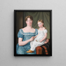 Portrait d'une noble femme Sophie Hedvig Løvenskiold et de sa fille de trois ans - Christoffer Wilhelm Eckersberg — kehystetty taideteos seinällä