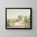 Perspective du jardin de Frederiksberg près du château et du temple d'Apollon - Christoffer Wilhelm Eckersberg — kehystetty taideteos seinällä