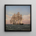 La corvette Najaden sous voiles - Christoffer Wilhelm Eckersberg — kehystetty taideteos seinällä