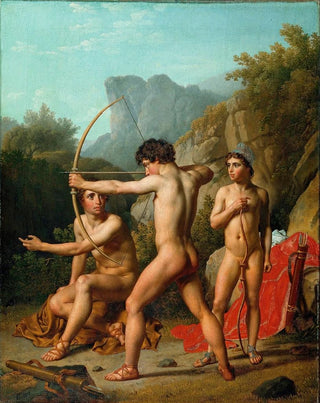 Christoffer Wilhelm Eckersberg - Three Spartan Boys Practising Archery.webp