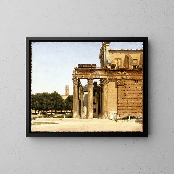 Näkymä Via Sacra Roomassa - Christoffer Wilhelm Eckersberg — kehystetty taideteos seinällä