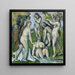 Viisi uimaria - Paul Cézanne — kehystetty taideteos seinällä