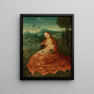 Circle Of Bernard Van Orley - Virgin And Child In A Landscape.webp