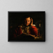 Portrait d'un érudit dans son étude - Cercle de Joseph Wright of Derby — kehystetty taideteos seinällä