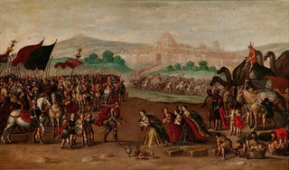 Circle of Juan de la Corte - Abigail presents Gifts to David.webp