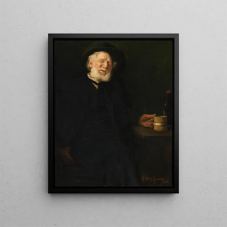 Clara Taggart MacChesney - A Good Story Portrait of Robert Loftin Newman.webp
