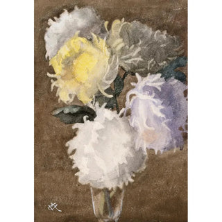 Kukkakuvataidetuloste chrysanthèmeistä - Clare Marsh — näkymä teoksesta