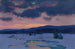 Talvinen auringonlaskun, Baie St Paul - Clarence Alphonse Gagnon — näkymä teoksesta