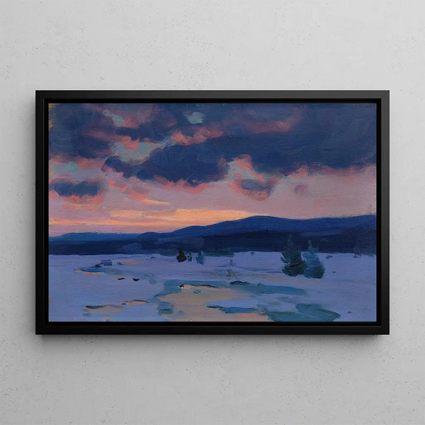 Clarence Alphonse Gagnon - Crpuscule Dhiver Baie St Paul.webp