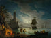 Yönvalossa satama - Claude-Joseph Vernet — näkymä teoksesta