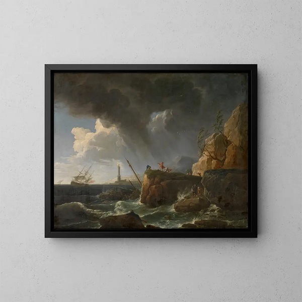 Merimaalauksen Claude-Joseph Vernet — kehystetty taideteos seinällä