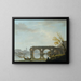 Ponte Rotto'n näkymä Roomassa - Claude-Joseph Vernet — kehystetty taideteos seinällä