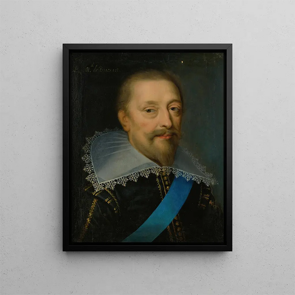 Portrait d'un homme avec une ceinture bleue - Claude Druet — kehystetty taideteos seinällä
