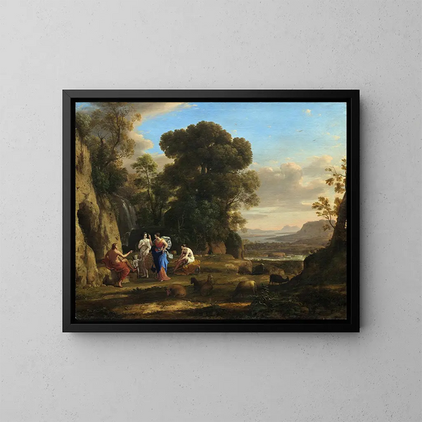Le Jugement de Paris - Claude Lorrain — kehystetty taideteos seinällä