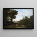 Kyläilmapaikka tanssiva - Claude Lorrain — kehystetty taideteos seinällä