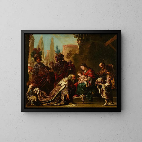 Adoration des Mages - Claude Vignon — kehystetty taideteos seinällä