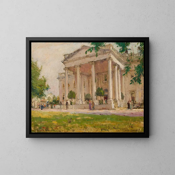 Portiikki Pohjois-White House, Washington DC - Colin Campbell Cooper — kehystetty taideteos seinällä