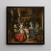 "Comme les vieux chantent, les jeunes pipent" - Jan Steen — kehystetty taideteos seinällä