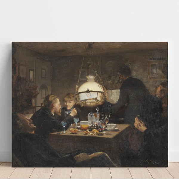 Maalauksen jäljennös Compagnie à la lumière du soir - Laurits Andersen Ring