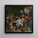 Ystävällinen seura seuraa terassilla - Jan Steen — kehystetty taideteos seinällä