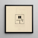 Composition avec deux rectangles égaux et parallèles - Kazimir Malevich — kehystetty taideteos seinällä